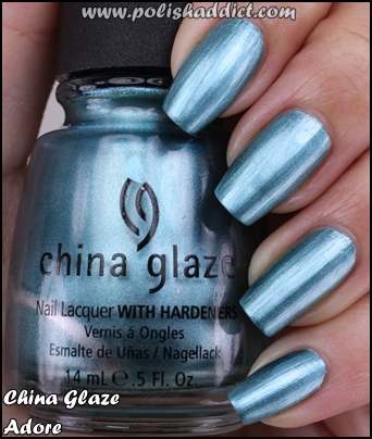 Nail polish swatch / manicure of shade China Glaze Adore