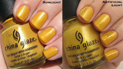 Nail polish swatch / manicure of shade China Glaze Golden Opportunity
