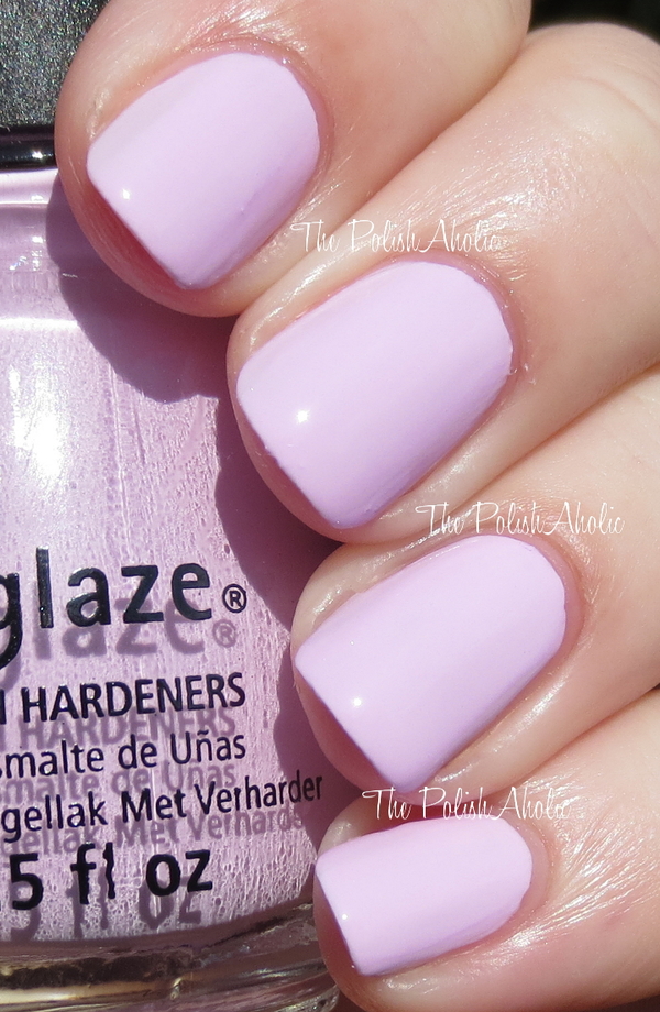 Nail polish swatch / manicure of shade China Glaze In a Lilly Bit