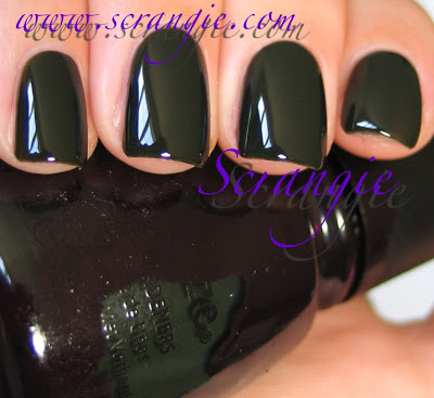 Nail polish swatch / manicure of shade China Glaze Near Dark