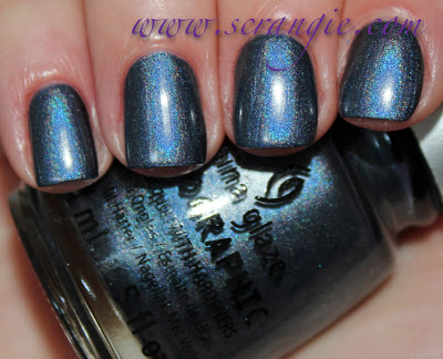 Nail polish swatch / manicure of shade China Glaze Strap on Your Moonboots