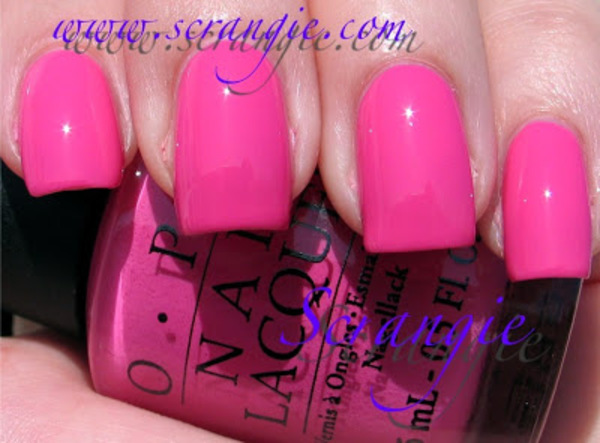 Nail polish swatch / manicure of shade OPI DC Cherry Blossom