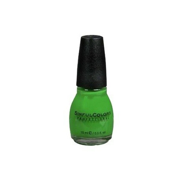 Nail polish swatch / manicure of shade Sinful Colors Exotic Green