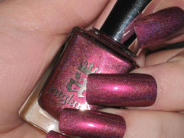 Nail polish swatch / manicure of shade A England Briar Rose