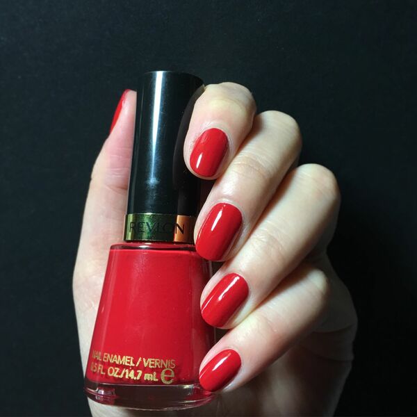 Nail polish swatch / manicure of shade Revlon Revlon Red