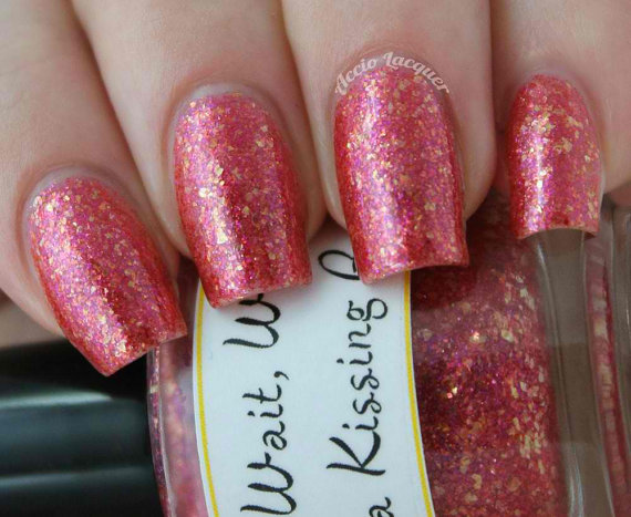 Nail polish swatch / manicure of shade LynBDesigns Wait, Wait, Wait. Is This a Kissing Book