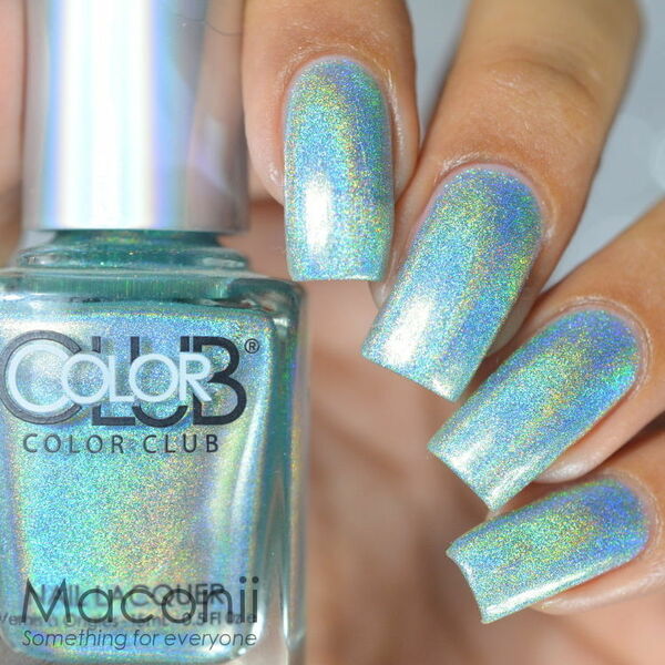 Nail polish swatch / manicure of shade Color Club Angel Kiss