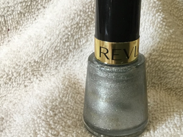 Nail polish swatch / manicure of shade Revlon Silver Dollar
