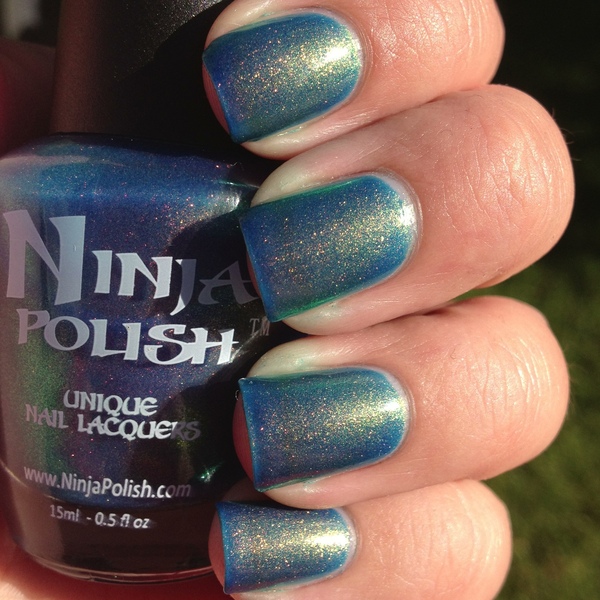 Nail polish swatch / manicure of shade Ninja Polish Mystic Glacier
