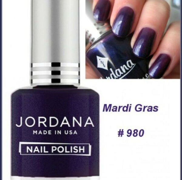 Nail polish swatch / manicure of shade Jordana Mardi Gras