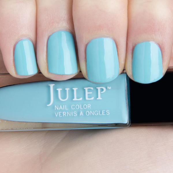 Nail polish swatch / manicure of shade Julep Something Blue
