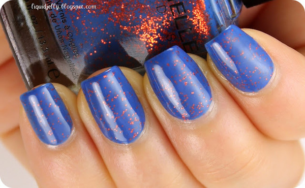 Nail polish swatch / manicure of shade Barielle Falling Star
