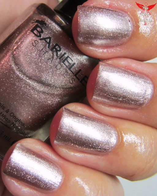 Nail polish swatch / manicure of shade Barielle Brown Sparkle