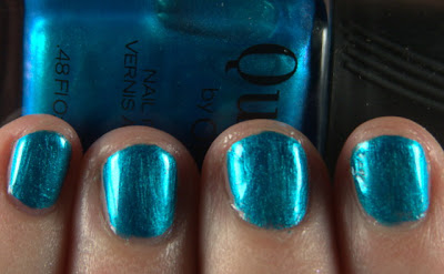 Nail polish swatch / manicure of shade Quo by Orly Blue Lagoon