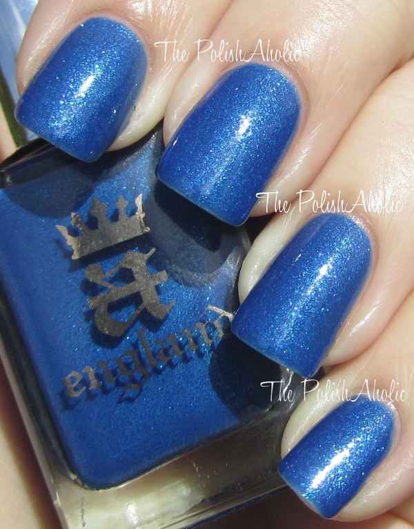 Nail polish swatch / manicure of shade A England Order Of The Garter