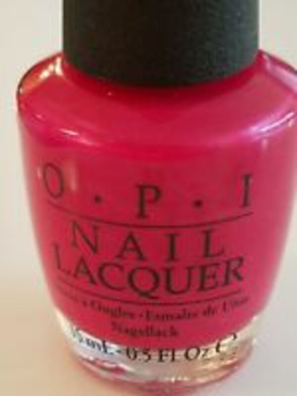 Nail polish swatch / manicure of shade OPI Boston Red Snapper