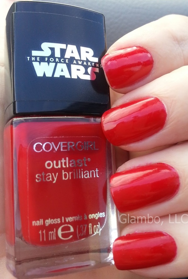 Nail polish swatch / manicure of shade CoverGirl Red Revenge