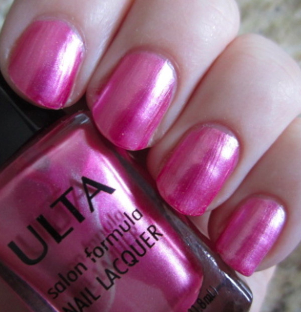 Nail polish swatch / manicure of shade Ulta Pink marble