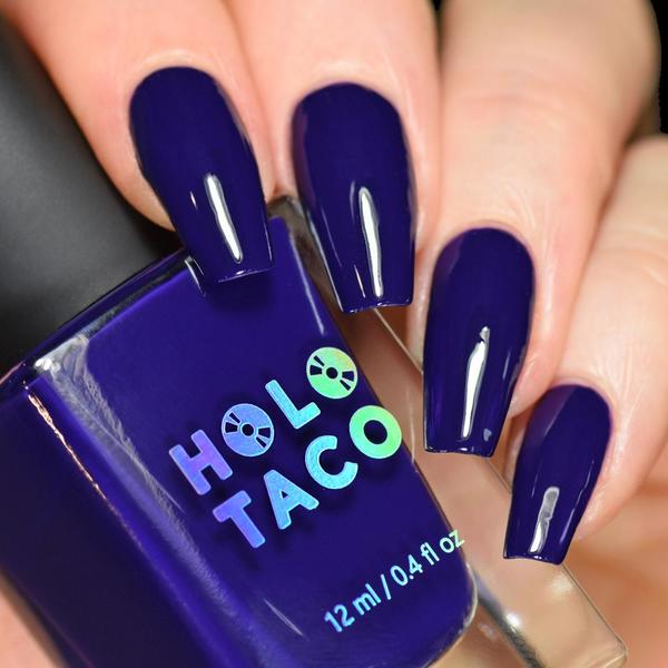 Nail polish swatch / manicure of shade Holo Taco Indigo Away