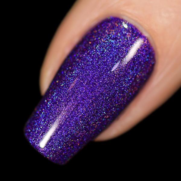 Nail polish swatch / manicure of shade Holo Taco Purple Slushie