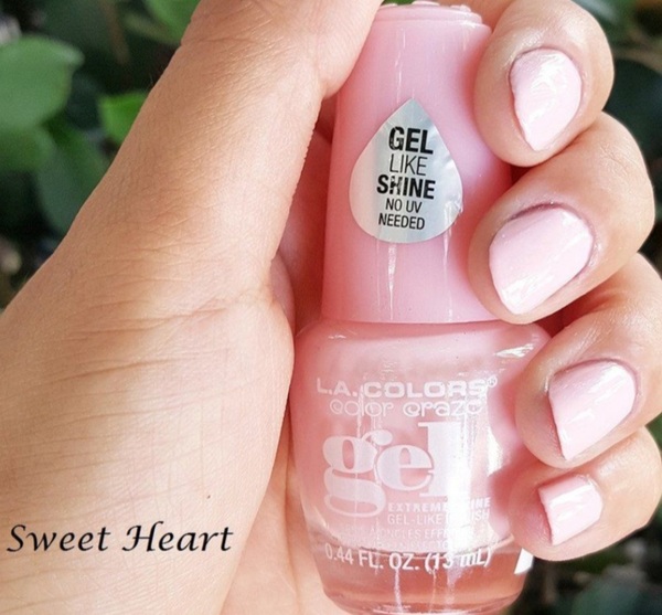 Nail polish swatch / manicure of shade L.A. Colors Sweet Heart