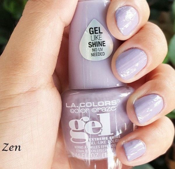 Nail polish swatch / manicure of shade L.A. Colors Zen
