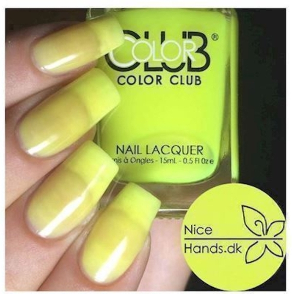 Nail polish swatch / manicure of shade Color Club Hello Sunshine