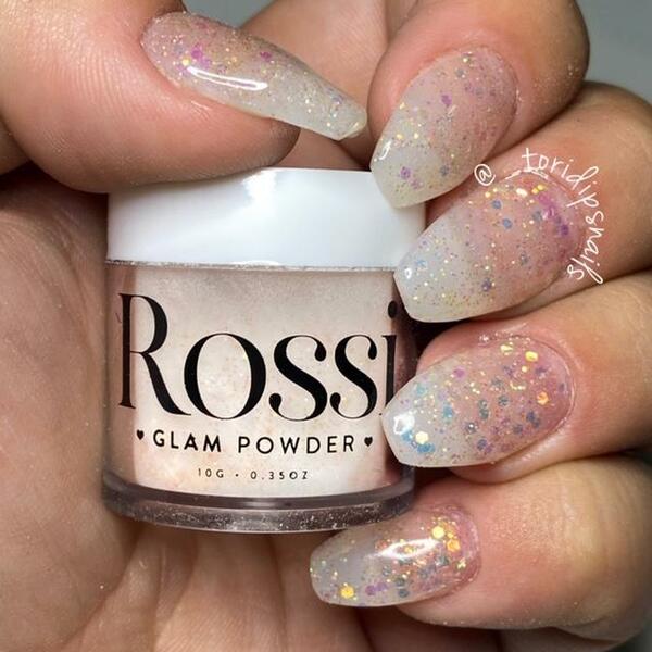 Nail polish swatch / manicure of shade Rossi Let it Snow