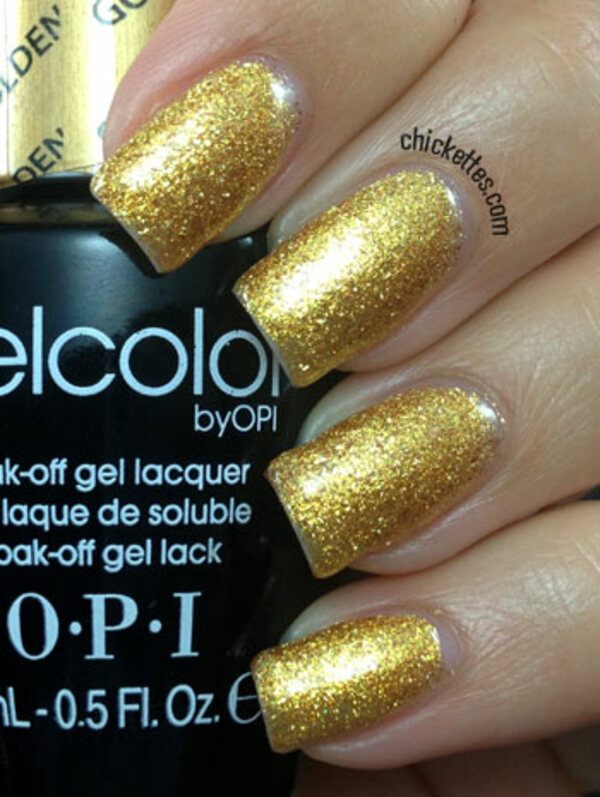 Nail polish swatch / manicure of shade GelColor by OPI Goldeneye