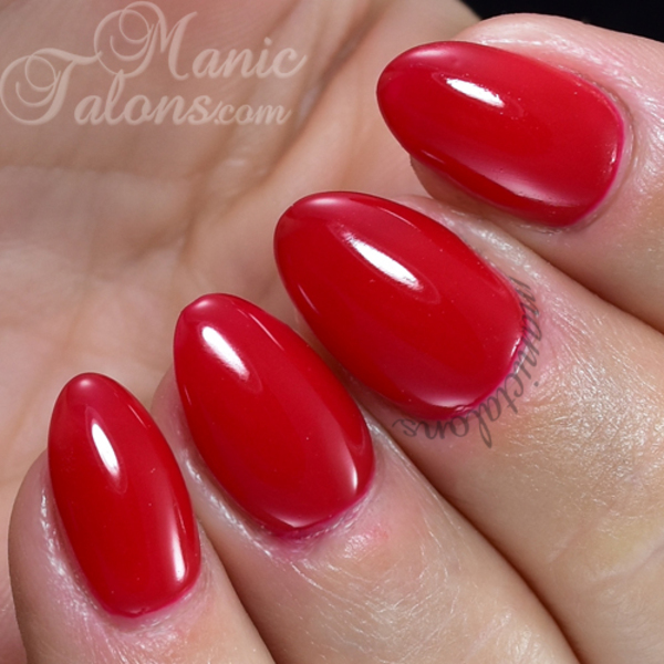 Nail polish swatch / manicure of shade GELeration Royal Red