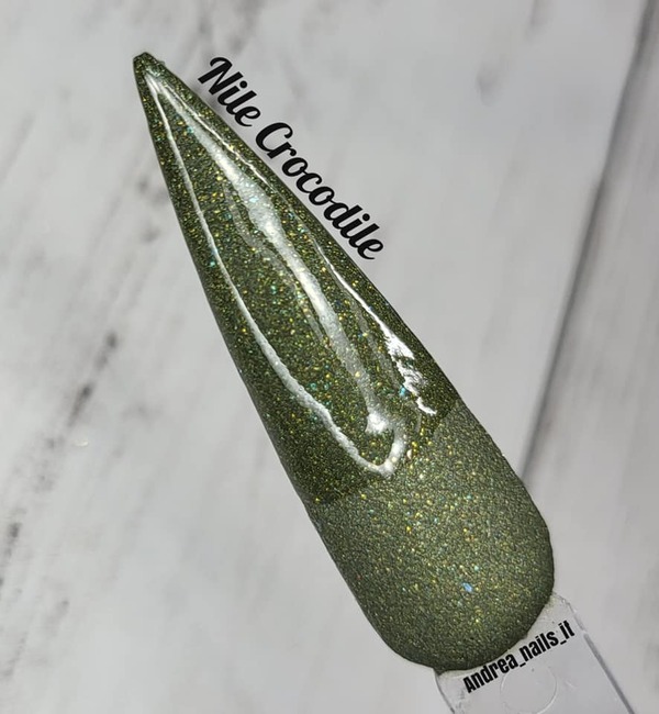 Nail polish swatch / manicure of shade Revel Nile Crocodile