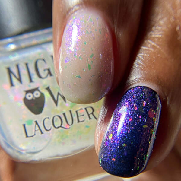Nail polish swatch / manicure of shade Night Owl Lacquer The Sun Will Rise