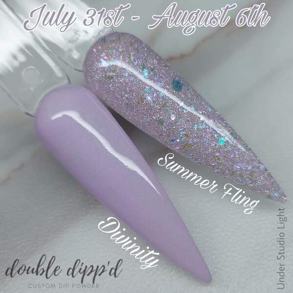 Nail polish swatch / manicure of shade Double Dipp'd Summer Fling