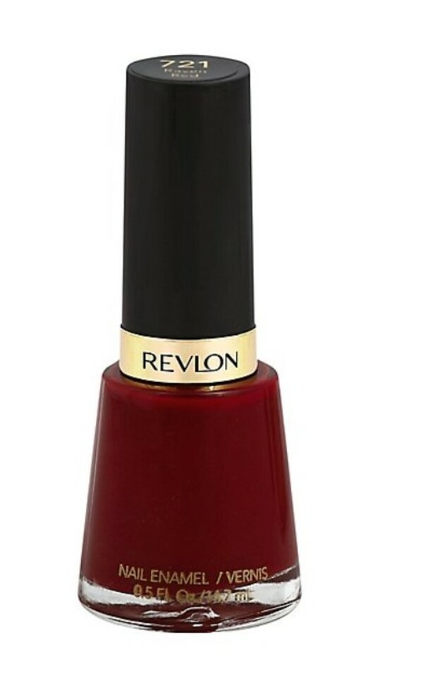 Nail polish swatch / manicure of shade Revlon Raven Red