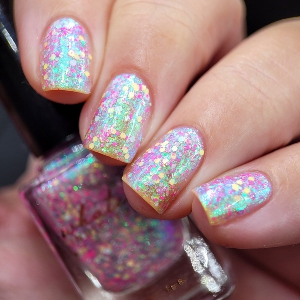 Nail polish swatch / manicure of shade Whatcha Candy Donuts
