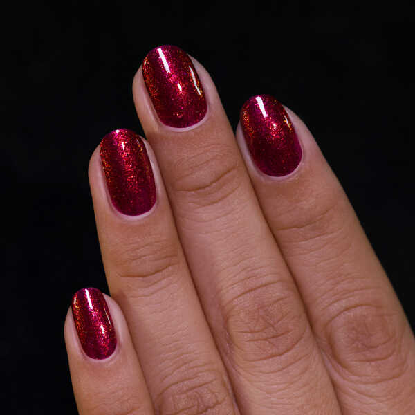 Nail polish swatch / manicure of shade I Love Nail Polish Ruby