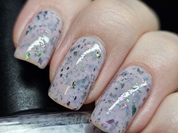 Nail polish swatch / manicure of shade Night Owl Lacquer A Little Grumpy and Super Lumpy
