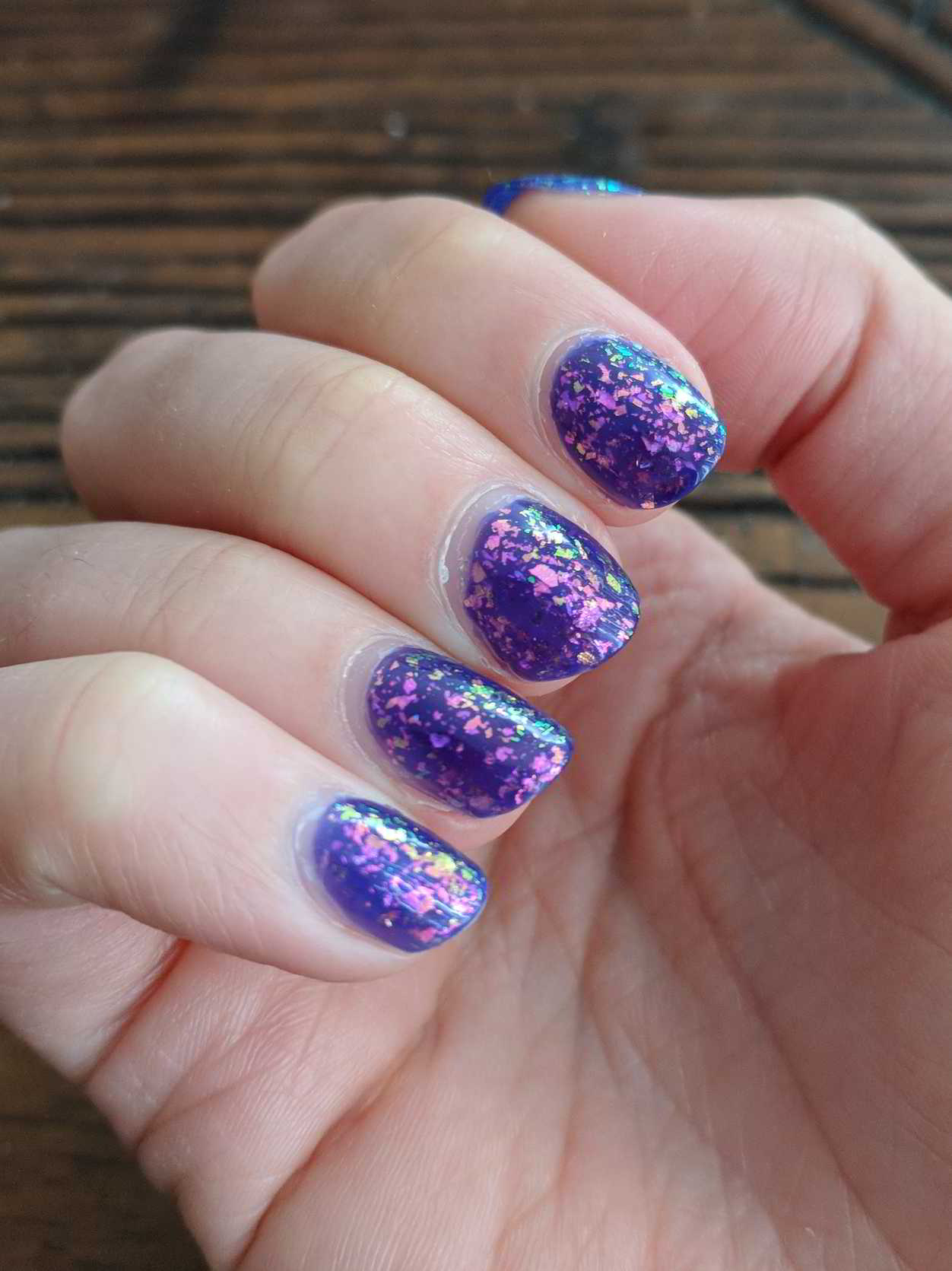 Nail polish manicure of shade OPI Glitter Off, Zoya Mirajane,Holo Taco Cosmic Unicorn Skin,Holo Taco Super Glossy Taco