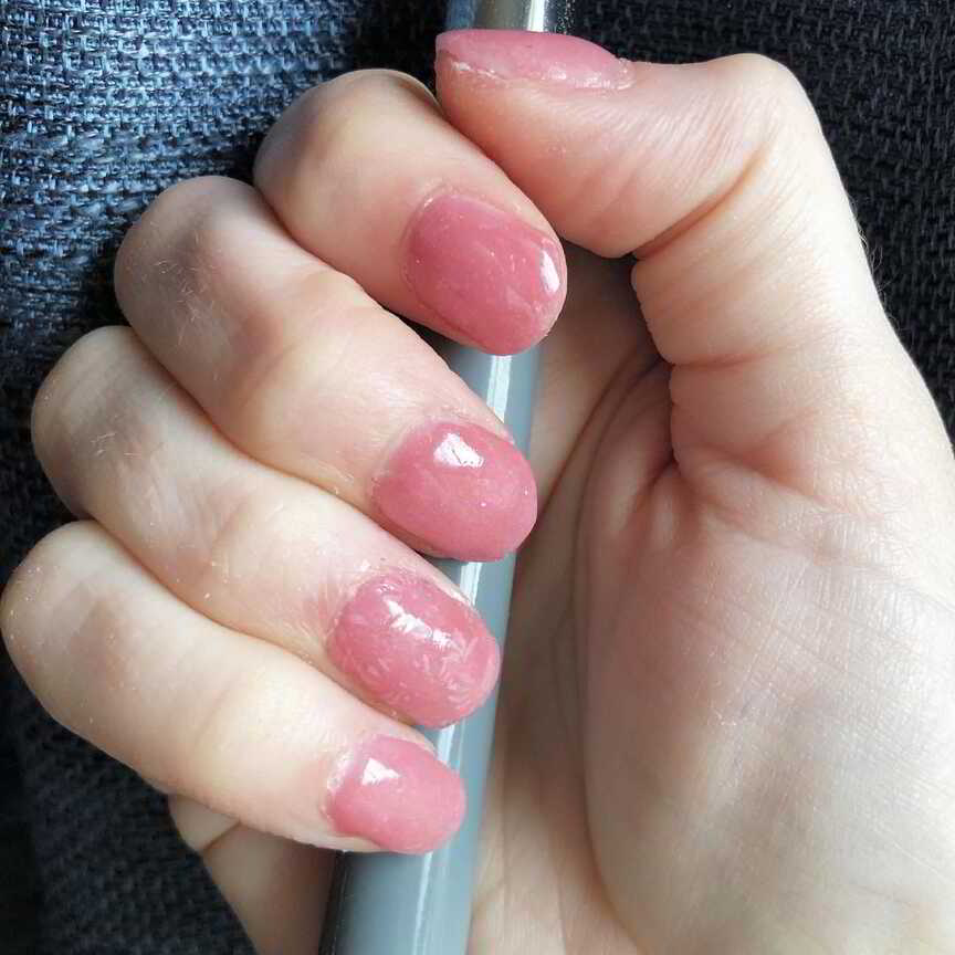 Nail polish manicure of shade Rossi Oh La La!, E.L.F. Metallic Elegance,MoYou London Pro XL 24