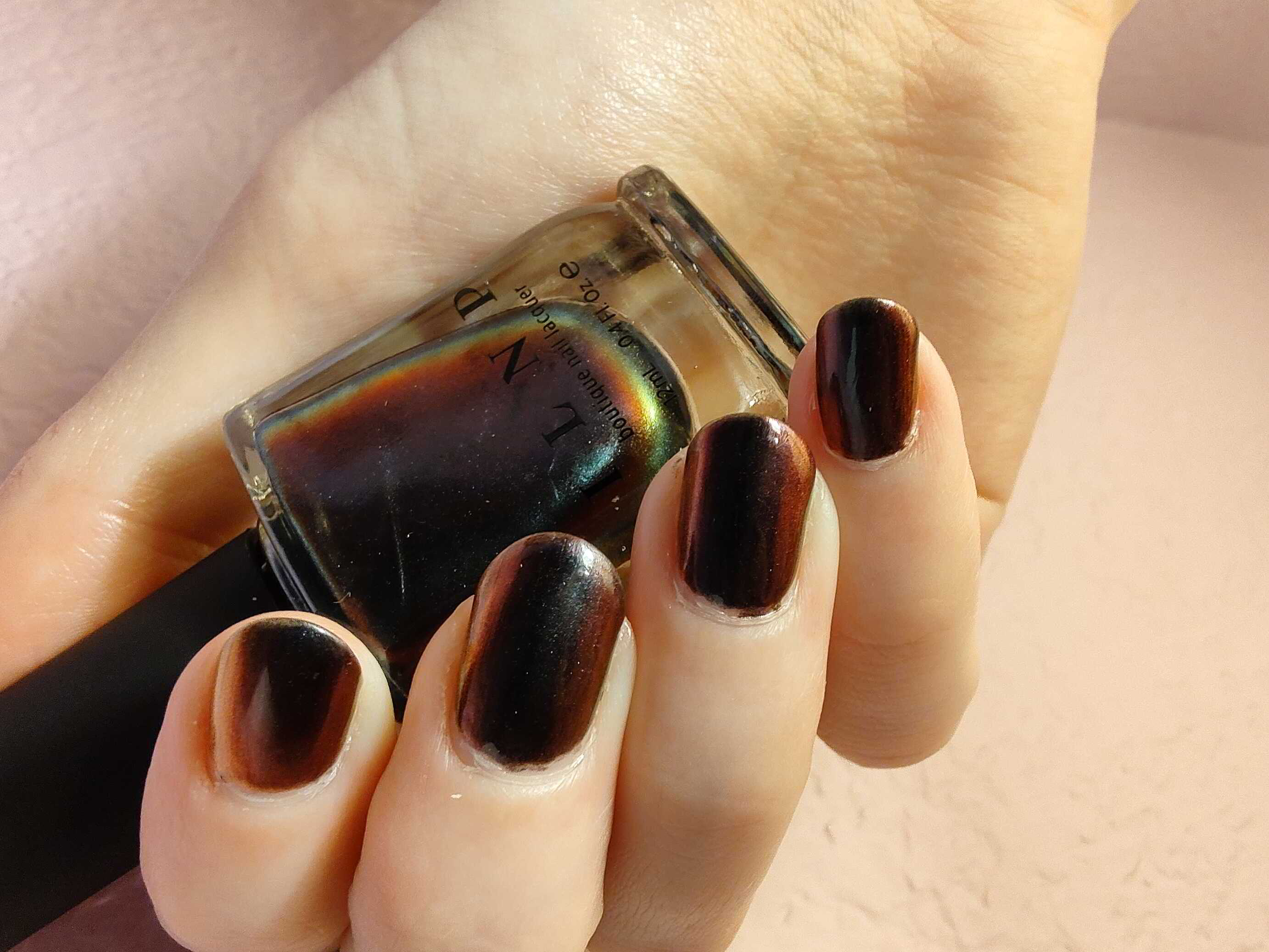 Nail polish manicure of shade I Love Nail Polish Eclipse