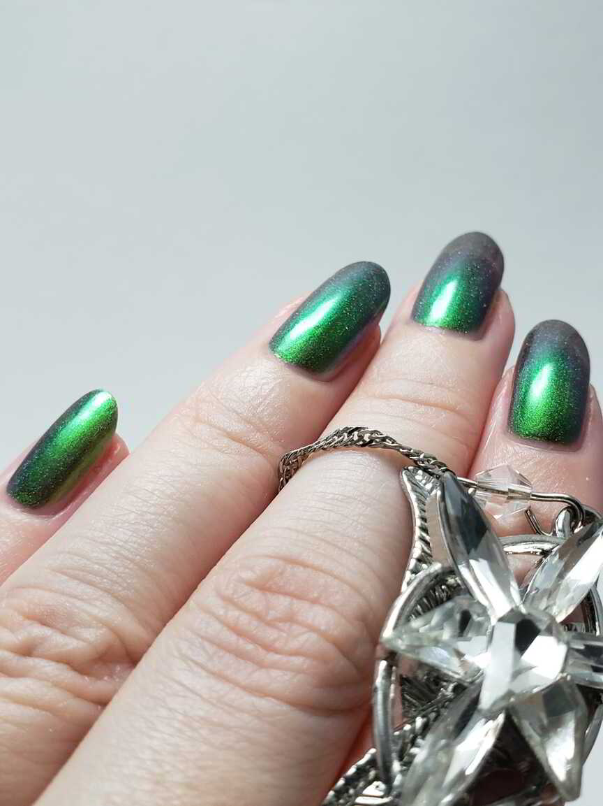 Nail polish manicure of shade Prism Polish The World Ahead (Holo)