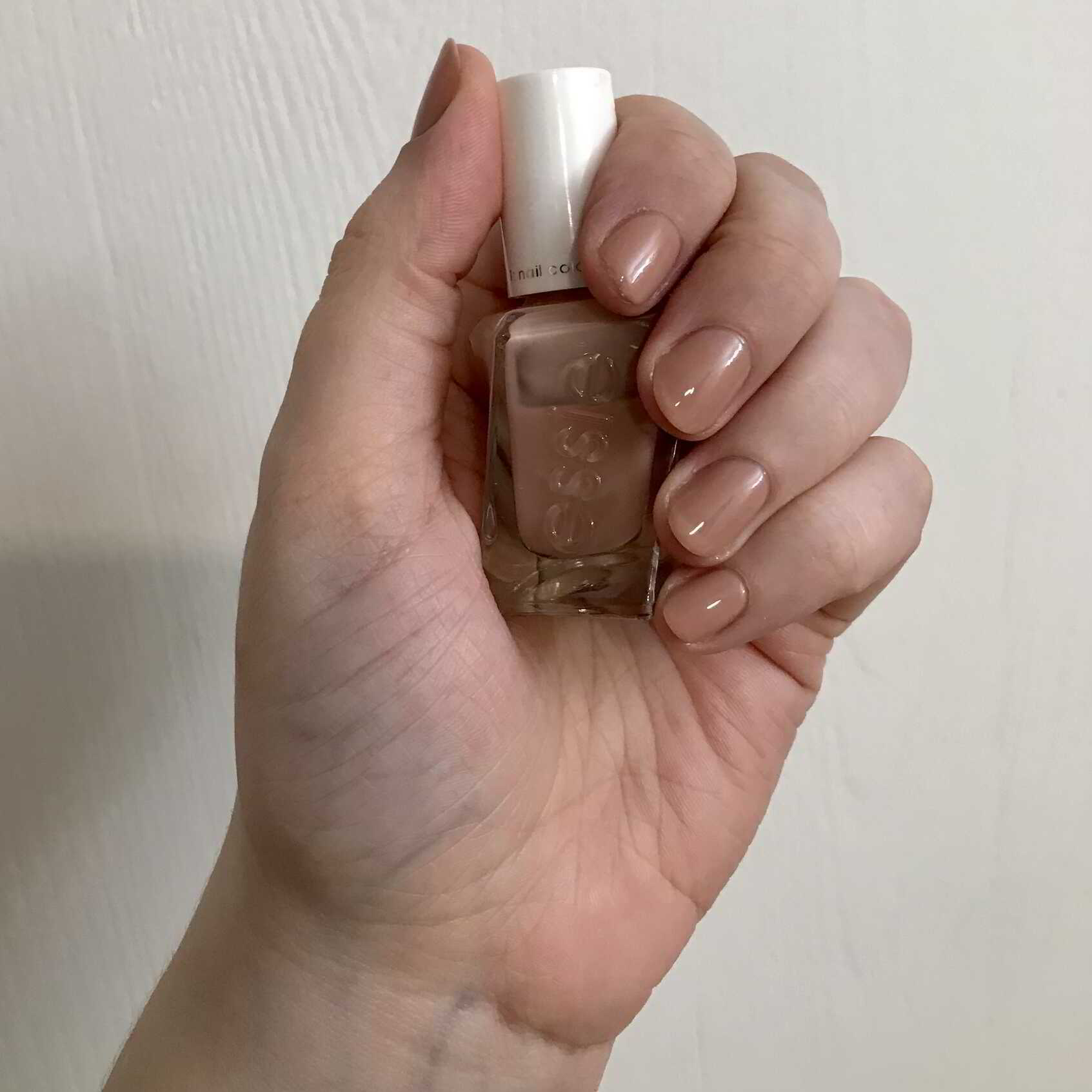 Nail polish manicure of shade Essie - Gel Couture Of Corset