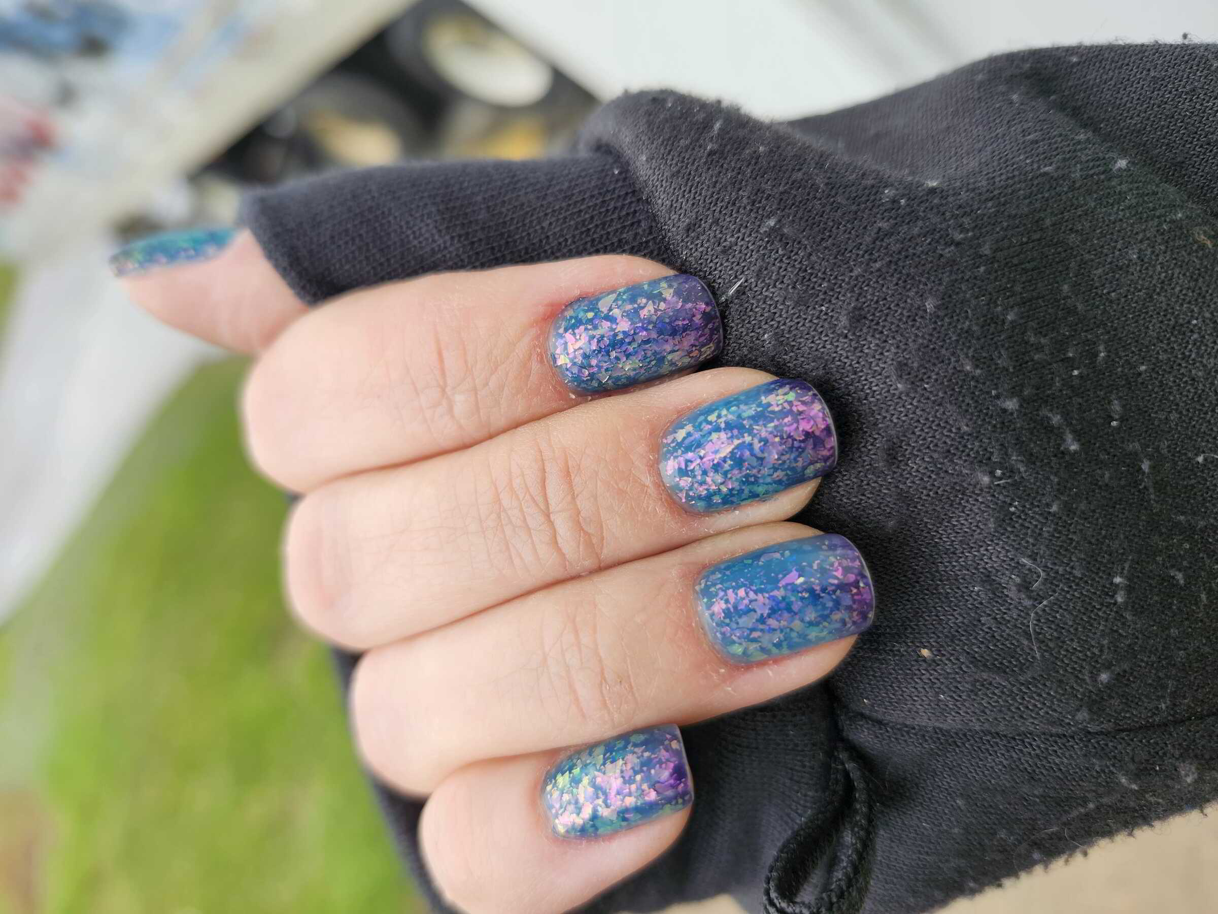 Nail polish manicure of shade 