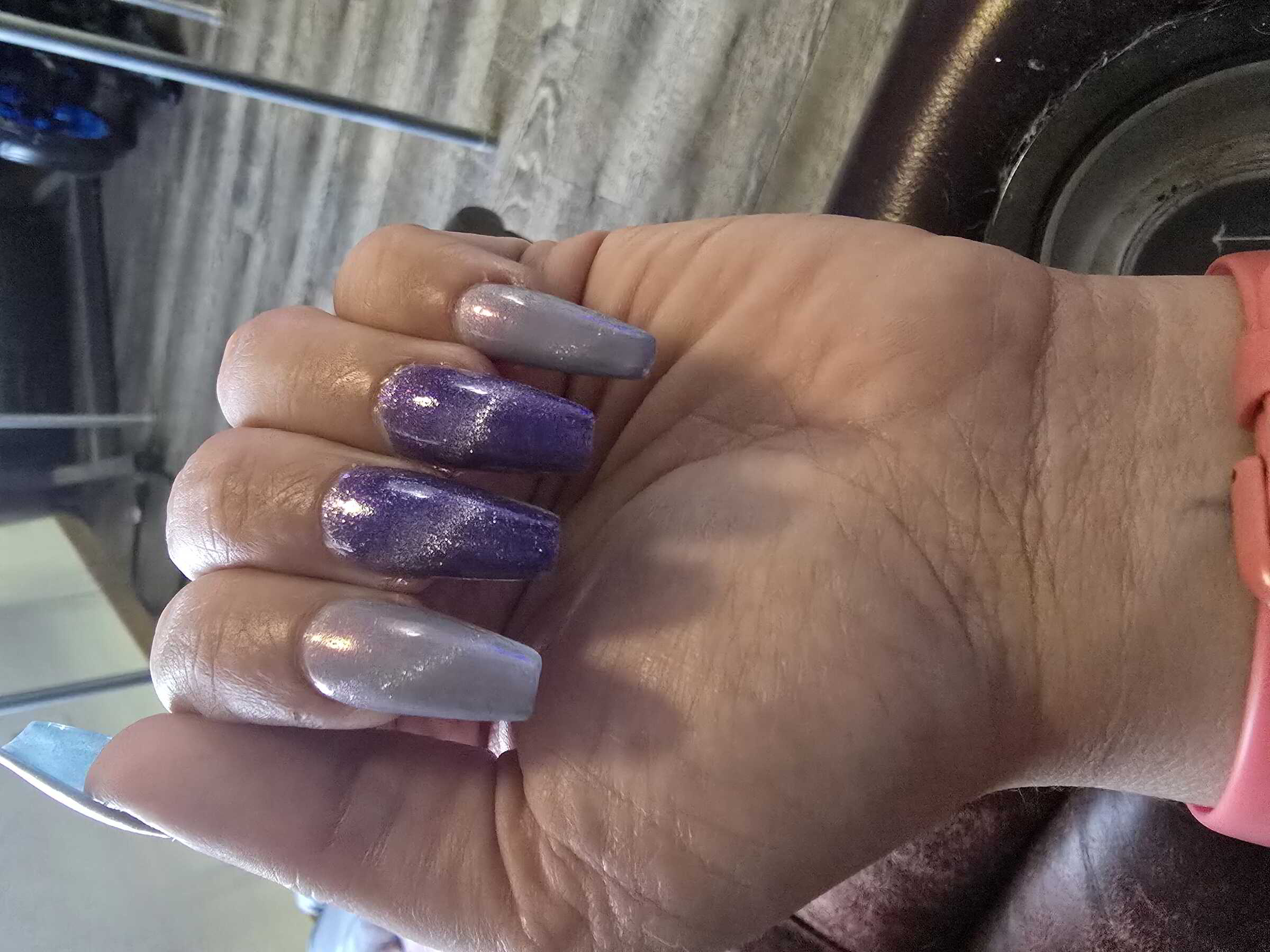 Nail polish manicure of shade Mooncat Ghost Ship, Mooncat Mercury in Retrograde
