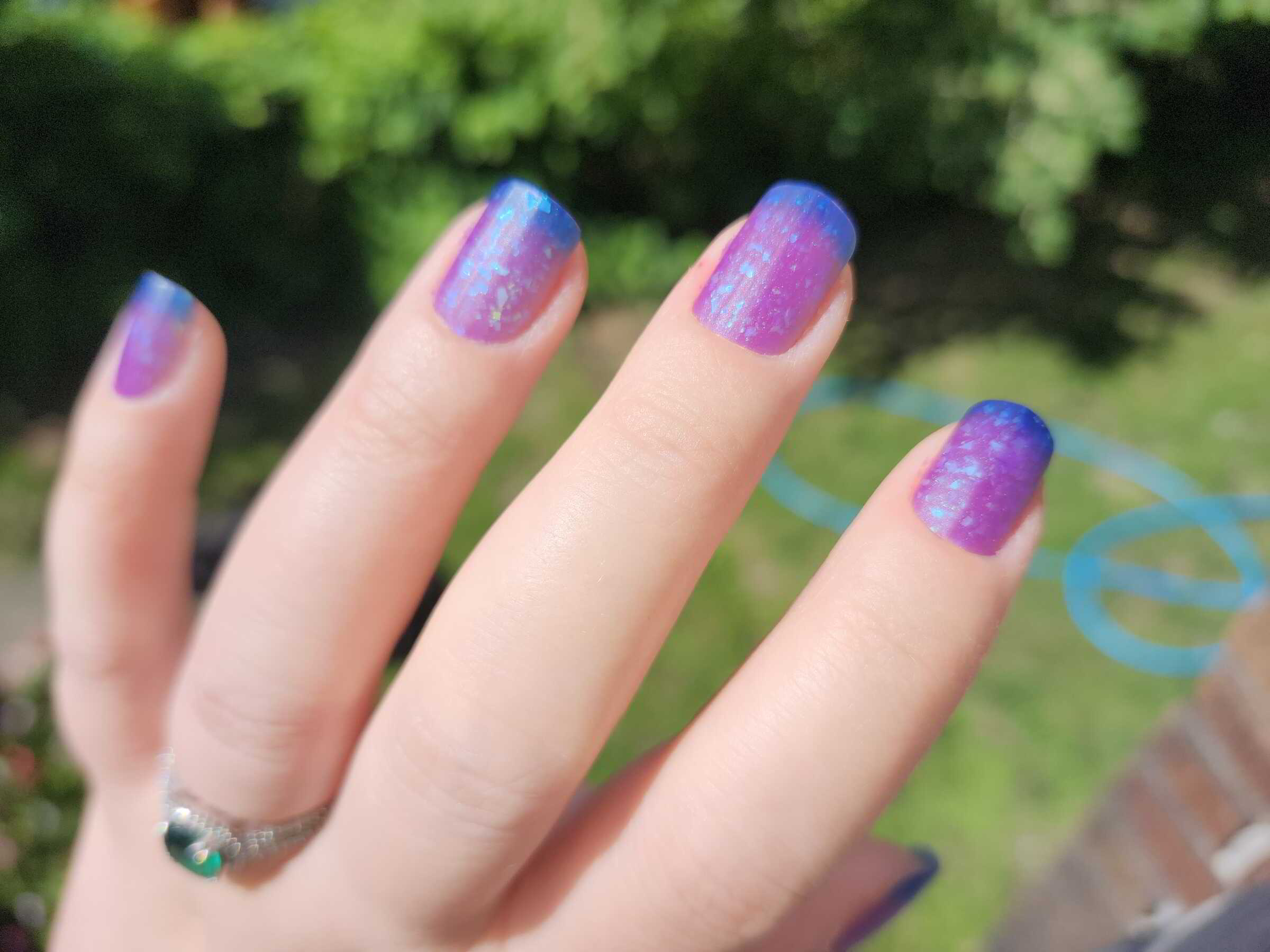Nail polish manicure of shade Alchemy Lacquers Celebrations Masquerade