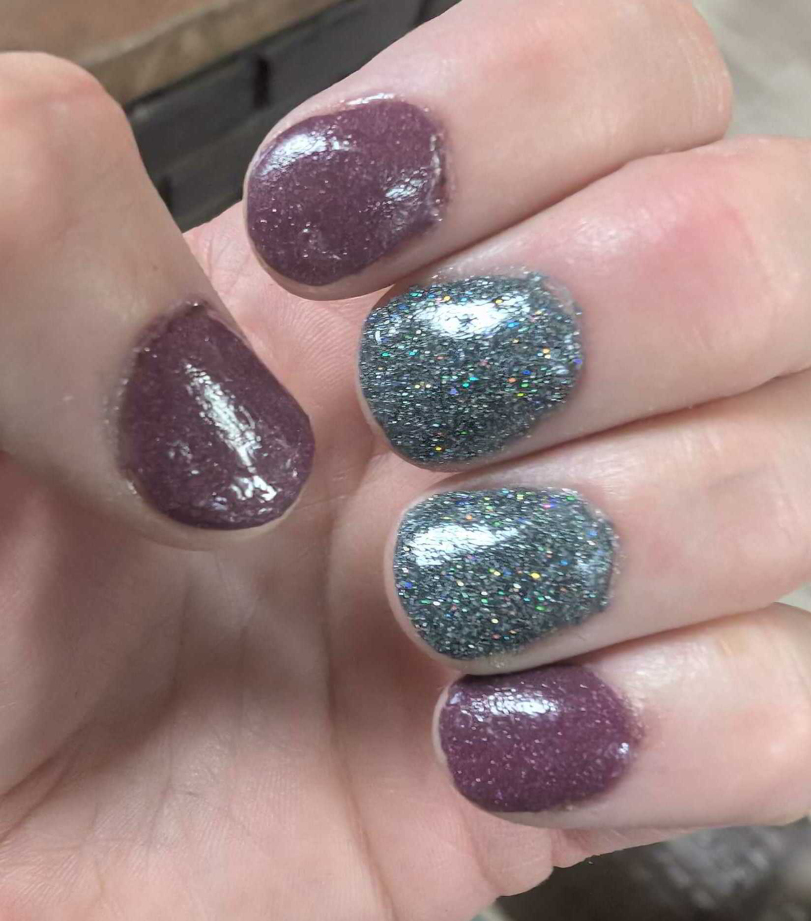 Nail polish manicure of shade Revel AC20-16, Revel AC20-17,Revel Vivien