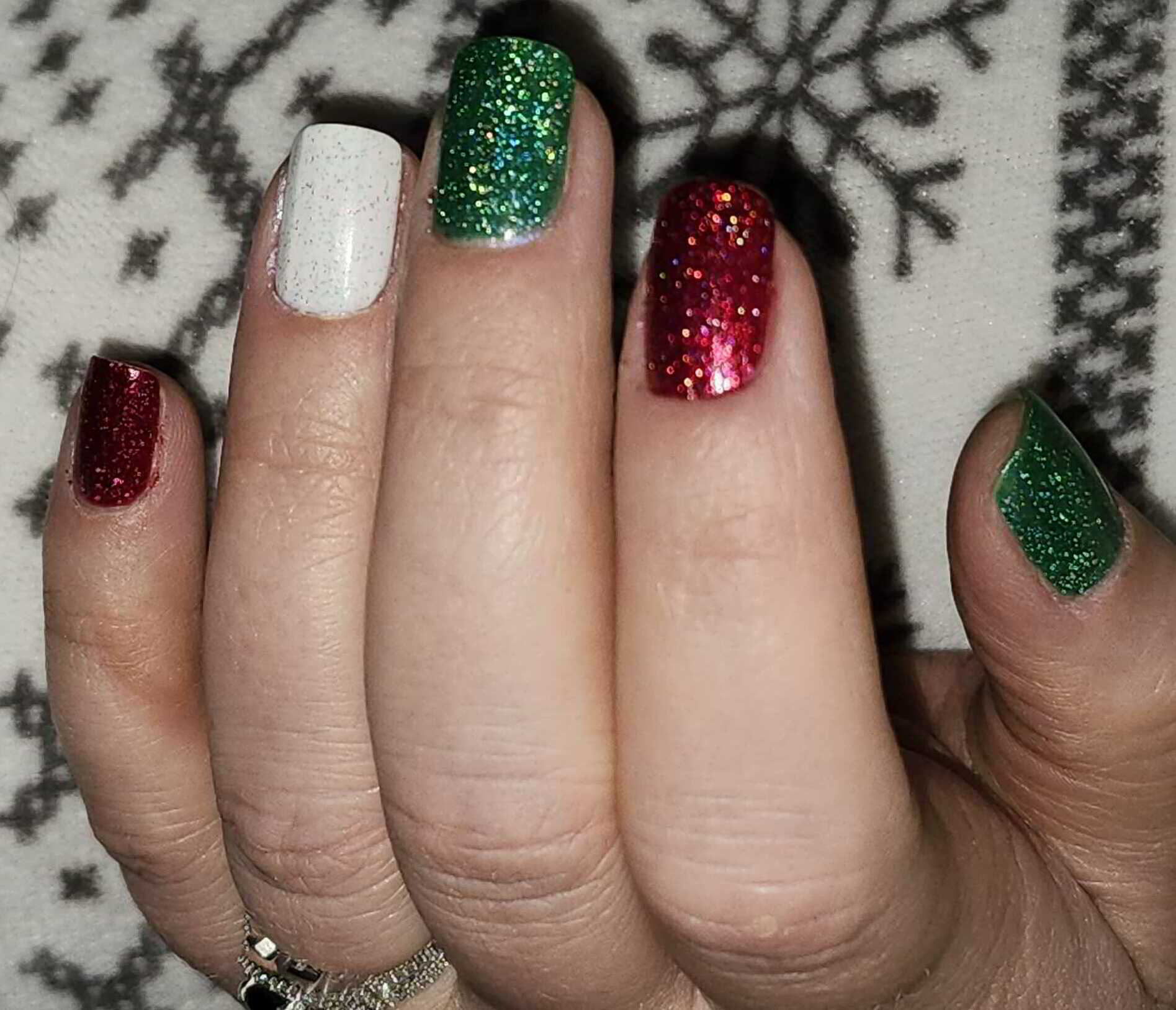 Nail polish manicure of shade I Love Nail Polish Christmas Cookie, I Love Nail Polish Hide and Seek, I Love Nail Polish Say Love, 