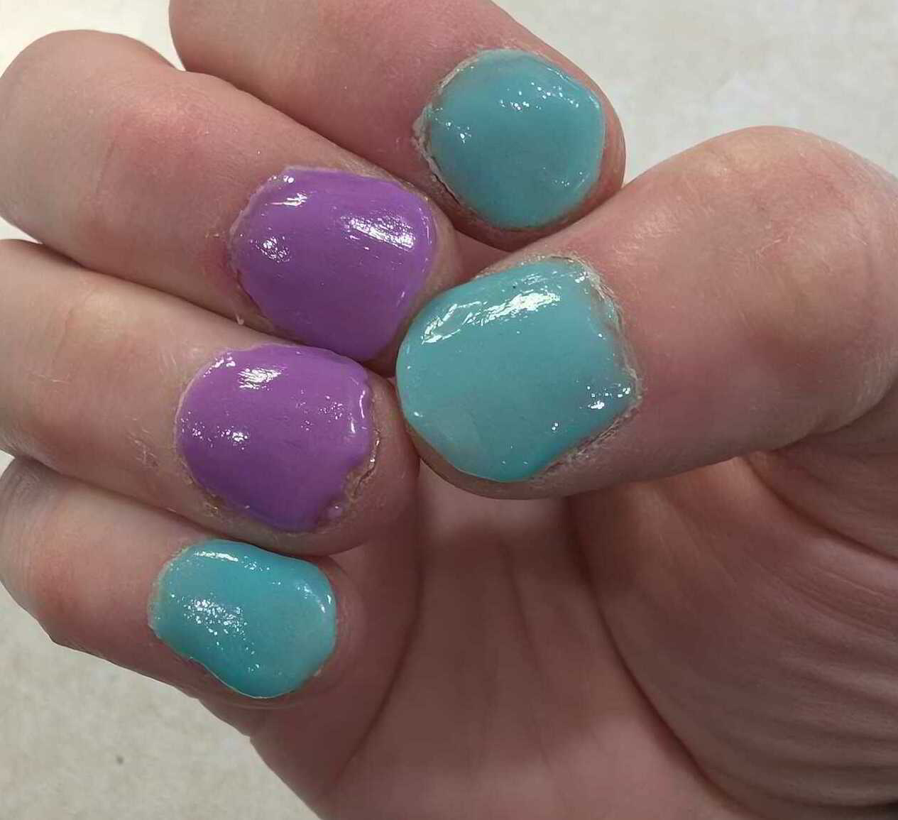 Nail polish manicure of shade Revel Name in Lights Shade 3, Revel Name in Lights Shade 5,Revel Vivien