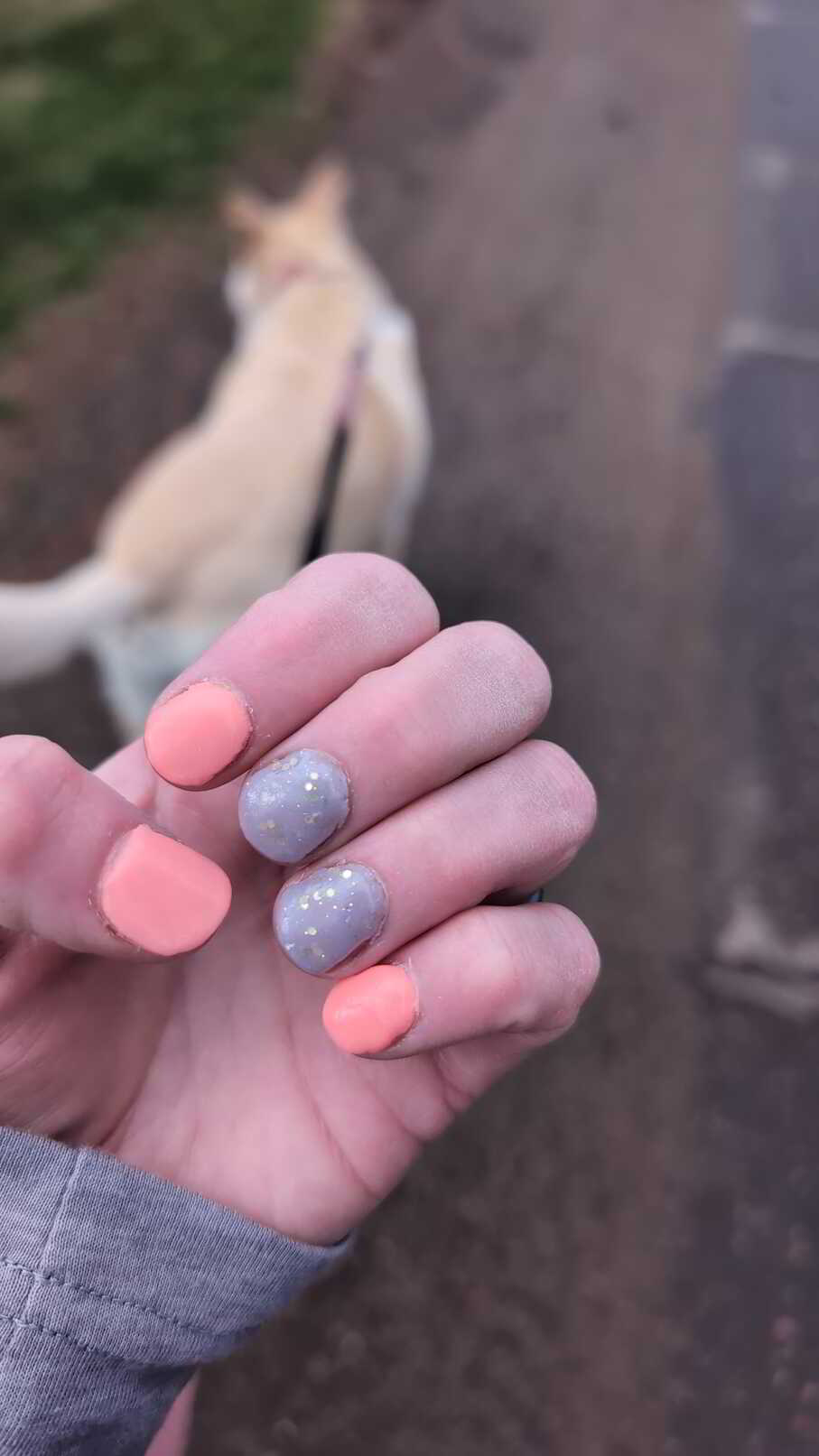 Nail polish manicure of shade Revel Luminous Luau, Revel Spectrum Switch,Revel Vivien