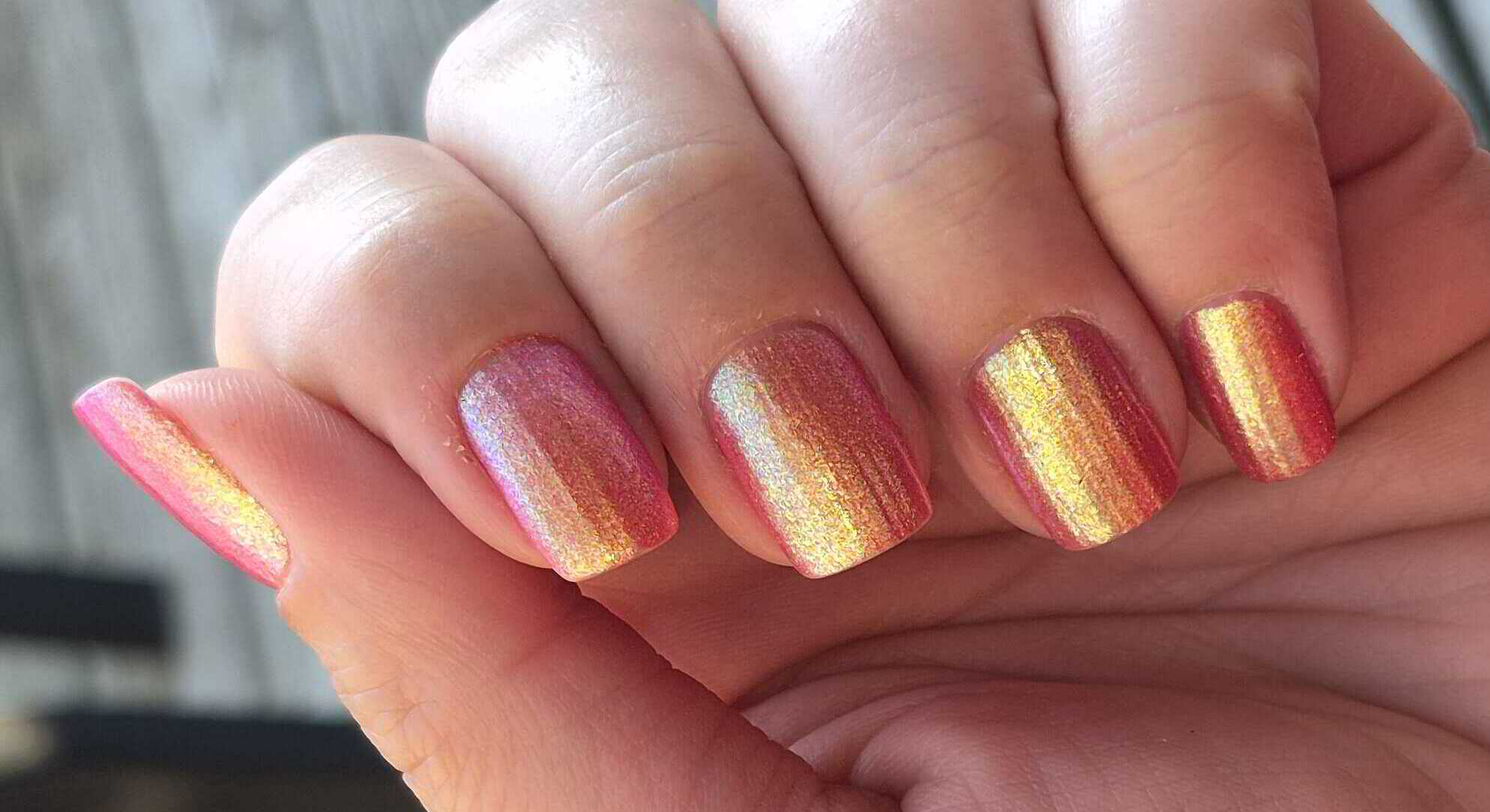 Nail polish manicure of shade Emily de Molly The Uttermost